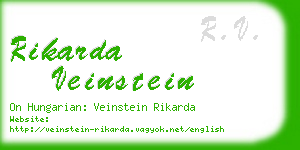 rikarda veinstein business card